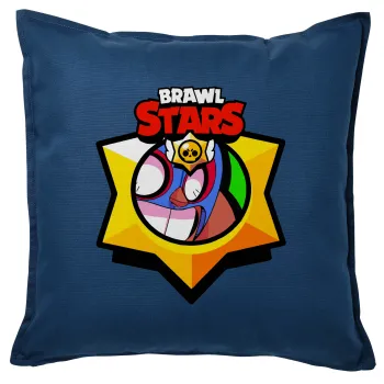 Brawl Stars El primo, Μαξιλάρι καναπέ Μπλε 100% βαμβάκι, περιέχεται το γέμισμα (50x50cm)