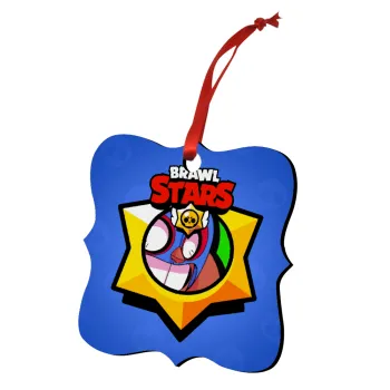 Brawl Stars El primo, Στολίδι Χριστουγεννιάτικο στολίδι polygon ξύλινο 7.5cm