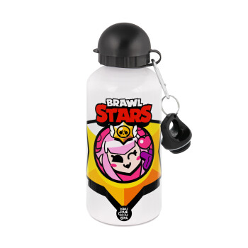 Brawl Stars Melodie, Μεταλλικό παγούρι νερού, Λευκό, αλουμινίου 500ml