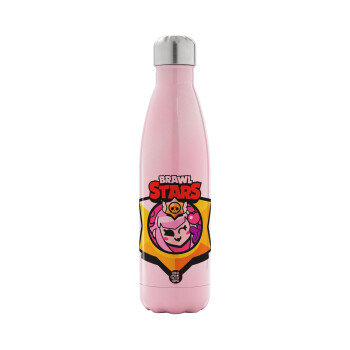 Brawl Stars Melodie, Metal mug thermos Pink Iridiscent (Stainless steel), double wall, 500ml