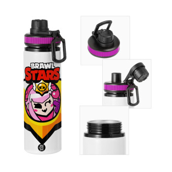 Brawl Stars Melodie, Μεταλλικό παγούρι νερού με καπάκι ασφαλείας, αλουμινίου 850ml