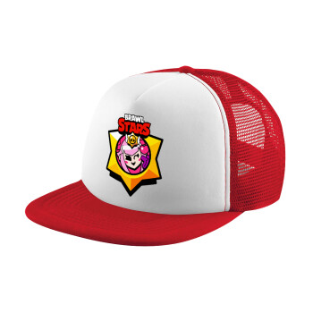 Brawl Stars Melodie, Καπέλο Ενηλίκων Soft Trucker με Δίχτυ Red/White (POLYESTER, ΕΝΗΛΙΚΩΝ, UNISEX, ONE SIZE)
