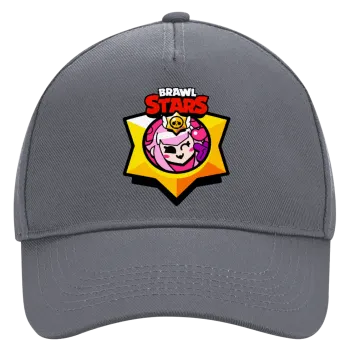 Brawl Stars Melodie, Καπέλο Ενηλίκων Ultimate Γκρι, (100% ΒΑΜΒΑΚΕΡΟ DRILL, ΕΝΗΛΙΚΩΝ, UNISEX, ONE SIZE)