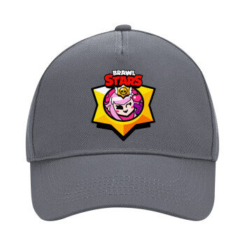 Brawl Stars Melodie, Ultimate Adult Hat Grey, (100% COTTON DRILL, ADULT, UNISEX, ONE SIZE)