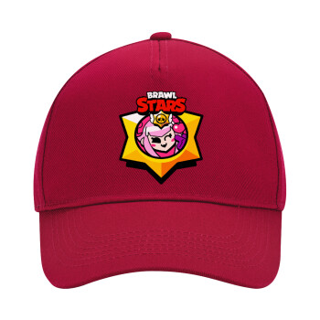 Brawl Stars Melodie, Adult Ultimate Hat RED, (100% COTTON DRILL, ADULT, UNISEX, ONE SIZE)