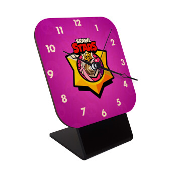 Brawl Stars Melodie, Επιτραπέζιο ρολόι σε φυσικό ξύλο (10cm)