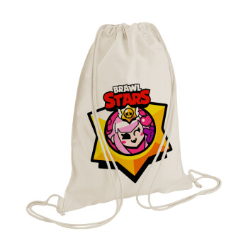 Brawl Stars Melodie, Τσάντα πλάτης πουγκί GYMBAG natural (28x40cm)