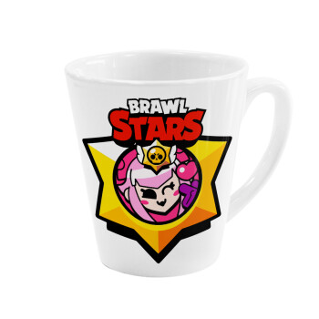 Brawl Stars Melodie, Κούπα κωνική Latte Λευκή, κεραμική, 300ml