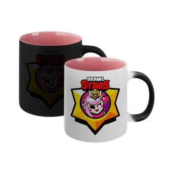 Brawl Stars Melodie, Κούπα Μαγική εσωτερικό ΡΟΖ, κεραμική 330ml που αλλάζει χρώμα με το ζεστό ρόφημα