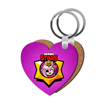 Brawl Stars Melodie, Μπρελόκ Ξύλινο καρδιά MDF