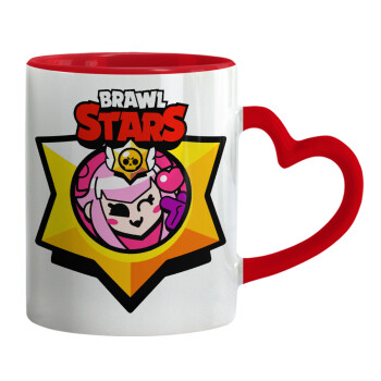 Brawl Stars Melodie, Κούπα καρδιά χερούλι κόκκινη, κεραμική, 330ml