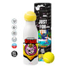 Tennis ball Metal mug thermos White, double wall, 550ml