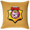 Sofa cushion YELLOW 50x50cm includes filling