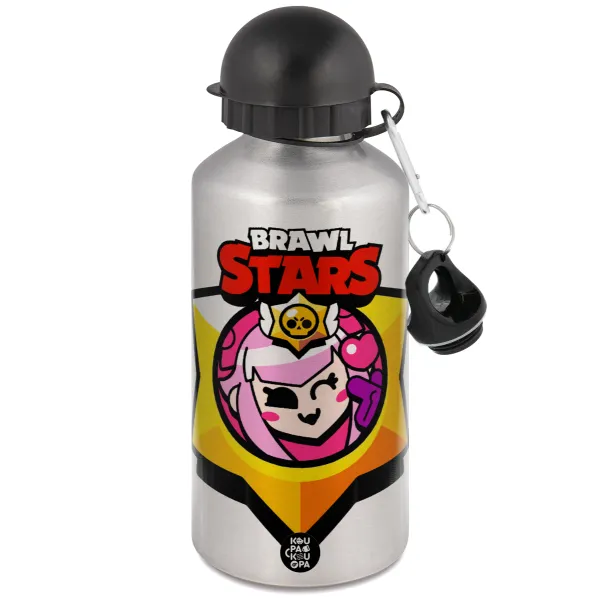 Brawl Stars Melodie — Μεταλλικό παγούρι νερού, Ασημένιο, αλουμινίου 500ml