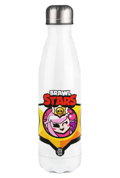 Brawl Stars Melodie — Μεταλλικό παγούρι θερμός Λευκό (Stainless steel), διπλού τοιχώματος, 500ml