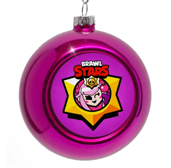 Brawl Stars Melodie — Purple Christmas tree ornament bauble 8cm