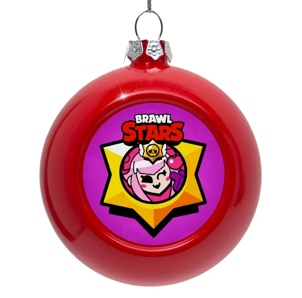 Brawl Stars Melodie — Στολίδι Χριστουγεννιάτικη μπάλα δένδρου Κόκκινη 8cm