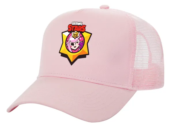 Brawl Stars Melodie — Καπέλο Ενηλίκων Structured Trucker, με Δίχτυ, ΡΟΖ (100% ΒΑΜΒΑΚΕΡΟ, ΕΝΗΛΙΚΩΝ, UNISEX, ONE SIZE)