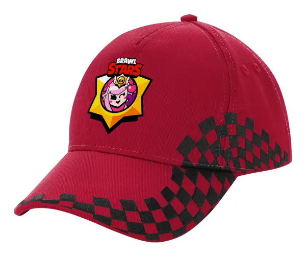 Brawl Stars Melodie — Adult Cap RACING Ultimate Red/Black, (100% COTTON DRILL, ADULT, UNISEX, ONE SIZE ADULT)