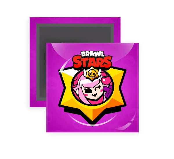 Brawl Stars Melodie — Square fridge magnet, 5x5cm