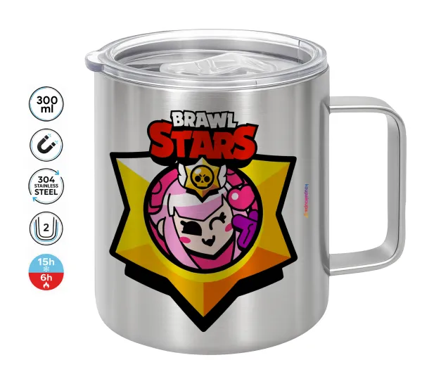 Brawl Stars Melodie — Double-walled stainless steel mug 300ml with temperature-retaining lid