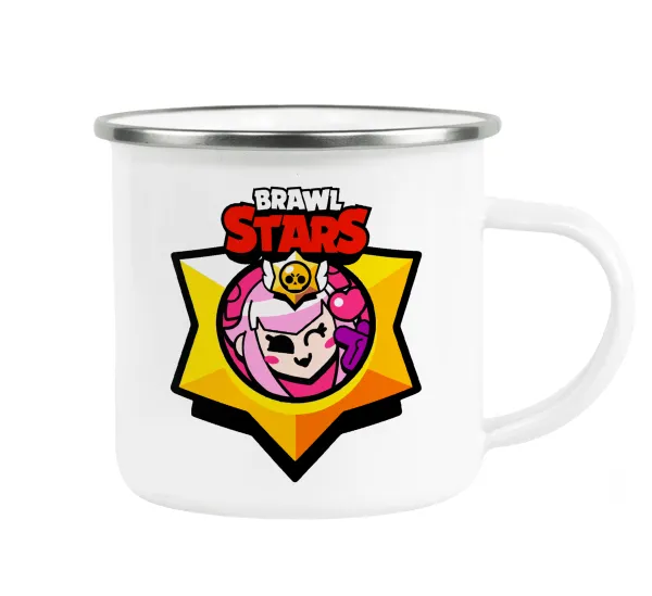 Brawl Stars Melodie — Metallic enamel cup white 360ml