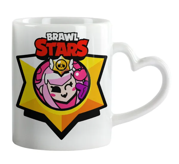Brawl Stars Melodie — Mug heart handle, ceramic, 330ml