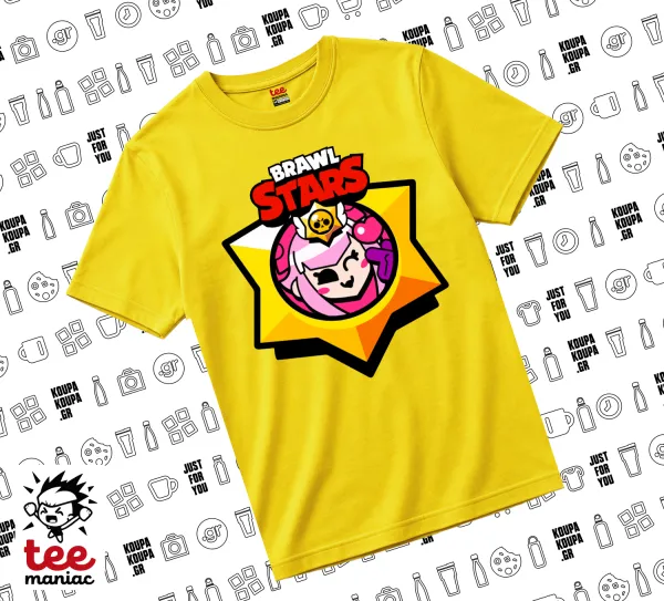 Brawl Stars Melodie — Κίτρινο Άνετο παιδικό T-Shirt από 100% βαμβάκι, για κάθε μέρα. Vegan & OEKO-TEX πιστοποιημένο.