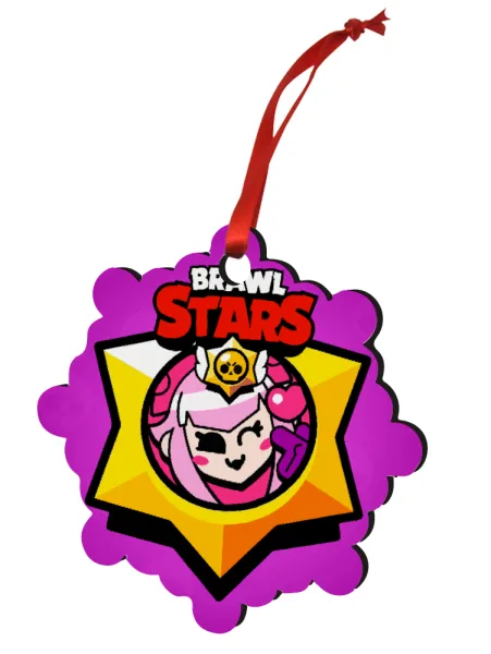 Brawl Stars Melodie — Christmas ornament snowflake wooden 7.5cm