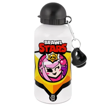 Brawl Stars Melodie, Μεταλλικό παγούρι νερού, Λευκό, αλουμινίου 500ml