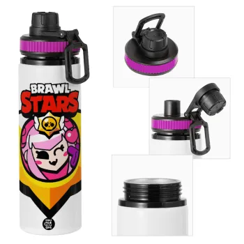 Brawl Stars Melodie, Μεταλλικό παγούρι νερού με καπάκι ασφαλείας, αλουμινίου 850ml