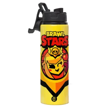 Brawl Stars Melodie, Μεταλλικό παγούρι νερού με καπάκι ασφαλείας, αλουμινίου 850ml