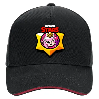 Brawl Stars Melodie, DRILL Adult Ultimate Hat BLACK/RED, (100% COTTON, ADULT, UNISEX, ONE SIZE)