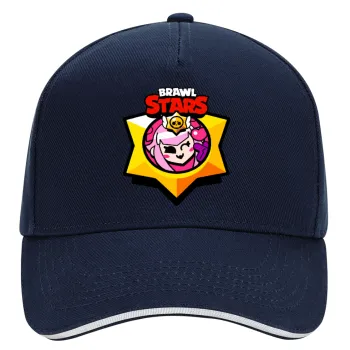 Brawl Stars Melodie, DRILL Καπέλο Ενηλίκων Ultimate ΜΠΛΕ/ΛΕΥΚΟ, (100% ΒΑΜΒΑΚΕΡΟ, ΕΝΗΛΙΚΩΝ, UNISEX, ONE SIZE)