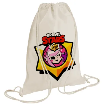 Brawl Stars Melodie, Τσάντα πλάτης πουγκί GYMBAG natural (28x40cm)