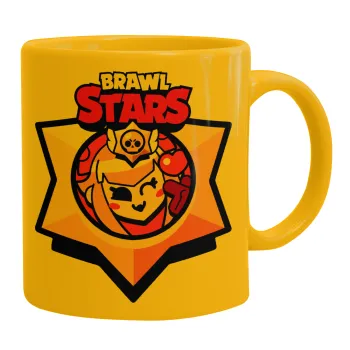 Brawl Stars Melodie, Κούπα, κεραμική κίτρινη, 330ml