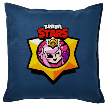 Brawl Stars Melodie, Μαξιλάρι καναπέ Μπλε 100% βαμβάκι, περιέχεται το γέμισμα (50x50cm)