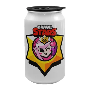 Brawl Stars Melodie, Κούπα ταξιδιού μεταλλική με καπάκι (tin-can) 500ml