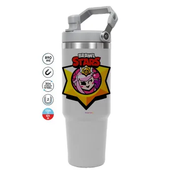 Brawl Stars Melodie, ΓΚΡΙ χρώματος Θερμός Ανοξείδωτο 890ml (30oz) με χερούλι