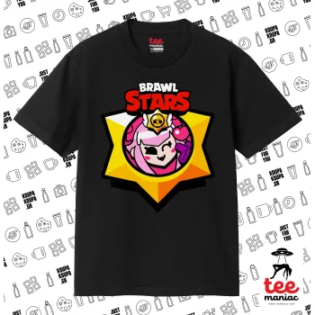 Brawl Stars Melodie, Κλασικό T-Shirt, διπλής ραφής, χωρίς πλευρικές ραφές ΜΑΥΡΟ από 100% βαμβάκι. Vegan & OEKO-TEX πιστοποιημένο.