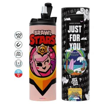 Brawl Stars Melodie, Tumbler stainless steel PINK 600ml