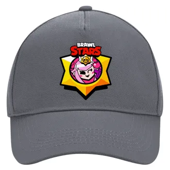 Brawl Stars Melodie, Ultimate Adult Hat Grey, (100% COTTON DRILL, ADULT, UNISEX, ONE SIZE)