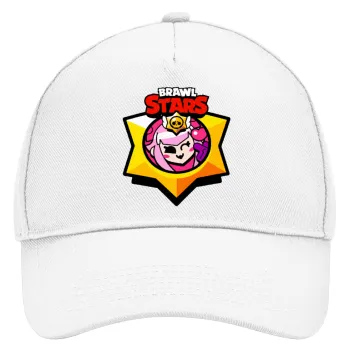 Brawl Stars Melodie, Καπέλο Ενηλίκων Baseball, Drill, Λευκό (100% ΒΑΜΒΑΚΕΡΟ, ΕΝΗΛΙΚΩΝ, UNISEX, ONE SIZE)