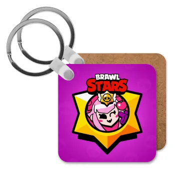 Brawl Stars Melodie, Μπρελόκ Ξύλινο τετράγωνο MDF