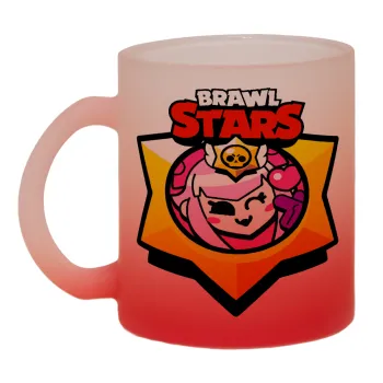 Brawl Stars Melodie, Κούπα γυάλινη δίχρωμη με βάση το κόκκινο ματ, 330ml