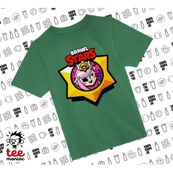 Brawl Stars Melodie, Άνετο παιδικό T-Shirt ΠΡΑΣΙΝΟ από 100% βαμβάκι, για κάθε μέρα. Vegan & OEKO-TEX πιστοποιημένο.