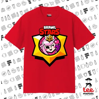 Brawl Stars Melodie, Κλασικό T-Shirt, διπλής ραφής, χωρίς πλευρικές ραφές ΚΟΚΚΙΝΟ από 100% βαμβάκι. Vegan & OEKO-TEX πιστοποιημένο.