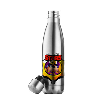 Brawl Stars Ruffs, Μεταλλικό παγούρι θερμός Inox (Stainless steel), διπλού τοιχώματος, 500ml