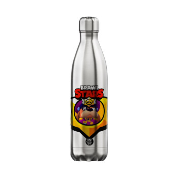Brawl Stars Ruffs, Μεταλλικό παγούρι θερμός Inox (Stainless steel), διπλού τοιχώματος, 750ml