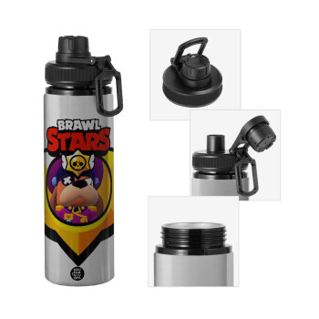 Brawl Stars Ruffs, Μεταλλικό παγούρι νερού με καπάκι ασφαλείας, αλουμινίου 850ml